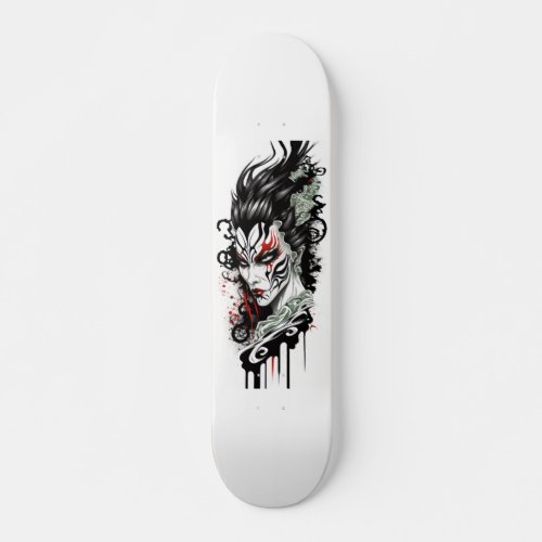 Japanese Kabuki Villain  Kuge_aku  公家悪 Skateboard