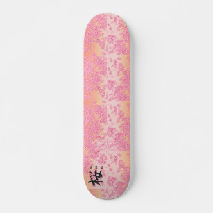Japanese Kanji Calligraphy Sakura  Skateboard