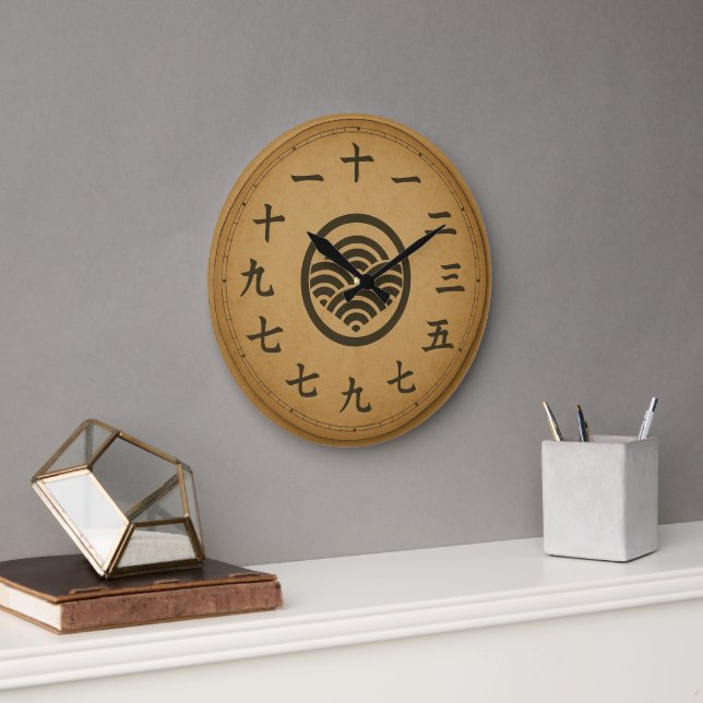 Japanese Kanji Clock Face – Minimal Zen Design (Office)