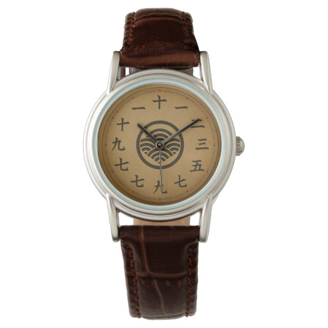 Japanese Kanji Clock Face – Minimal Zen Design Watch (Front)