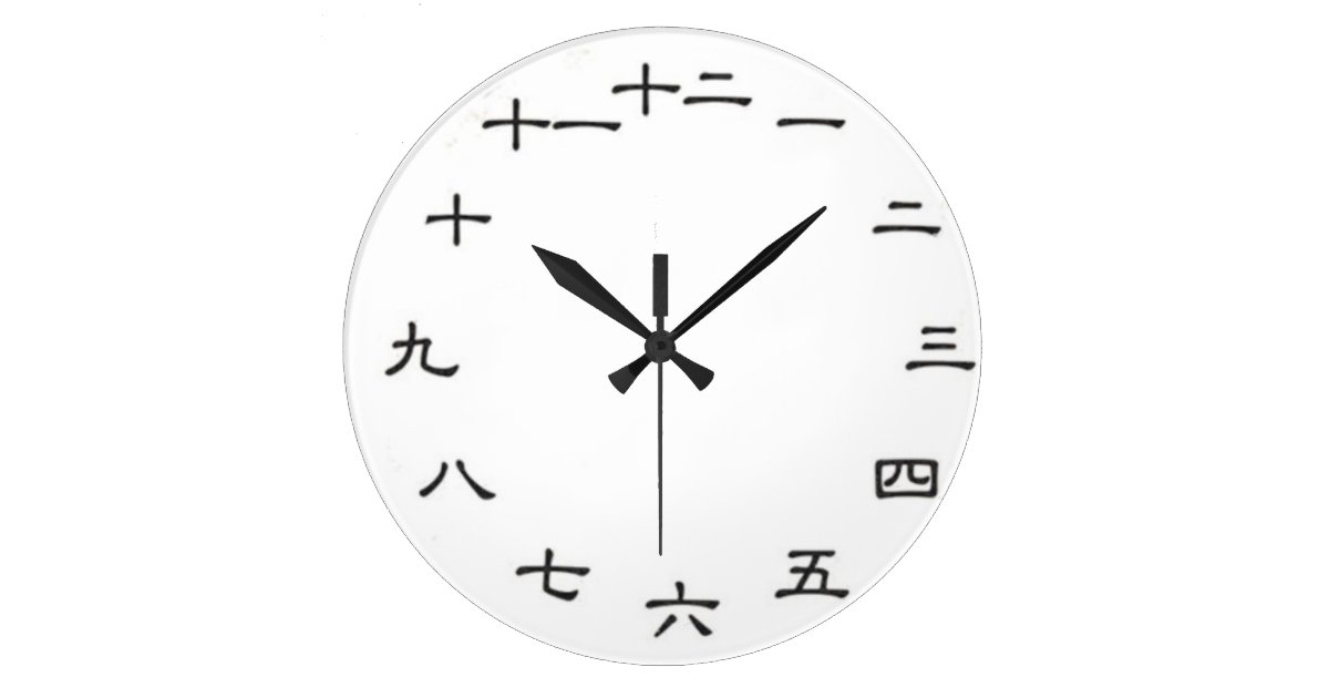 Japanese/Kanji Customizable Wall Clock