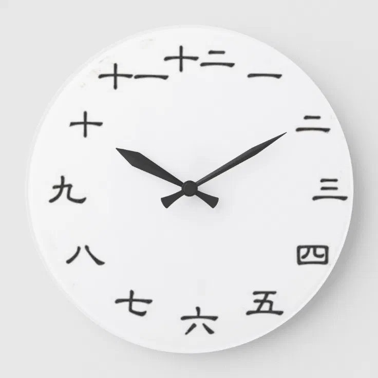 Japanese/Kanji Customizable Wall Clock Zazzle