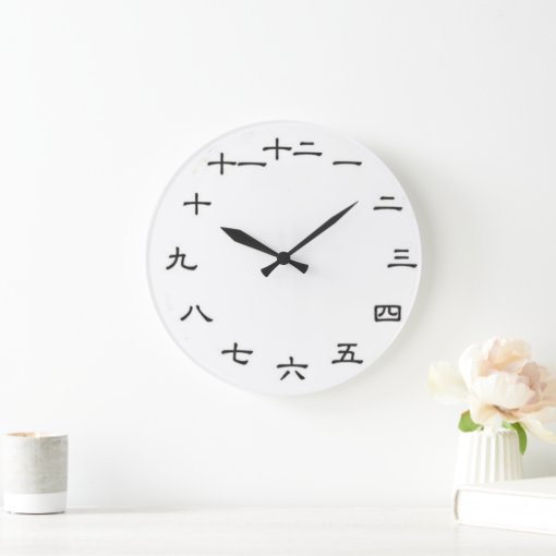 Japanese/Kanji Customizable Wall Clock Zazzle