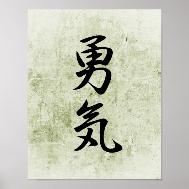 Japanese Kanji for Courage - Yuuki Poster (Front)
