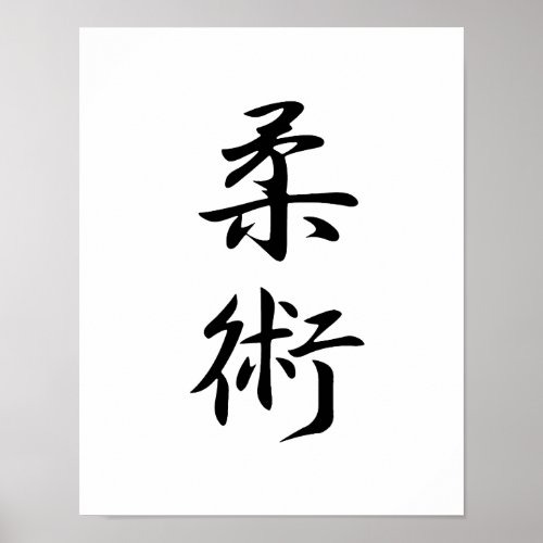 Japanese Kanji for Jujutsu Poster
