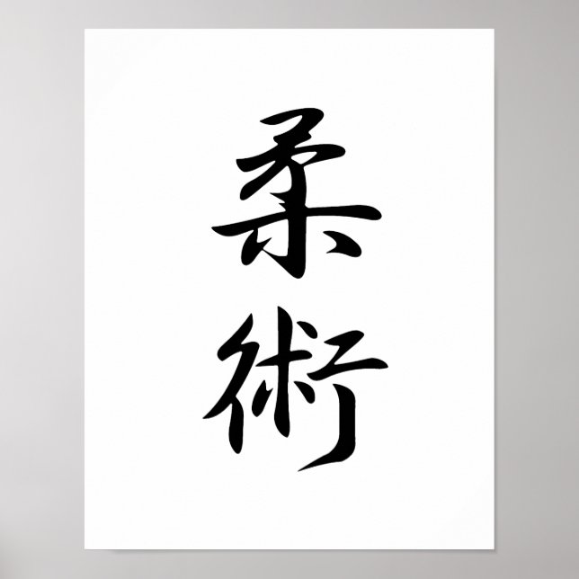 Japanese Kanji for Jujutsu Poster (Front)