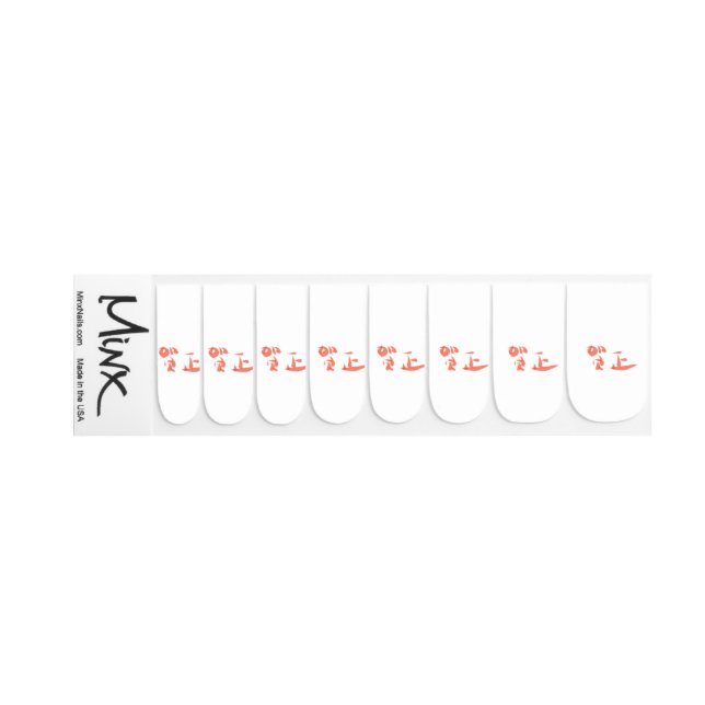 Japanese Kanji Happy New Year Minx Nail Art (Right Hand)