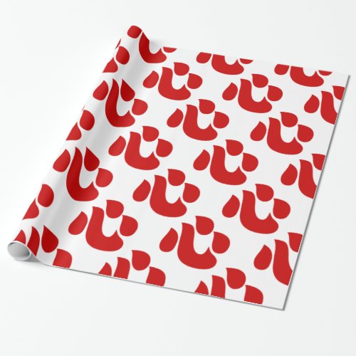 Japanese Kanji Heart ShinKokoro 心 Wrapping Paper