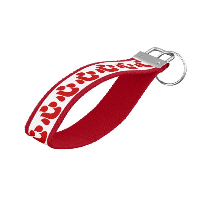 Japanese Kanji Heart 【Shin/Kokoro】 心 Wrist Keychain (Angled Up)