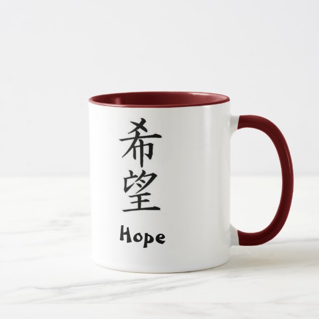 Japanese Kanji: Hope Mug (Right)