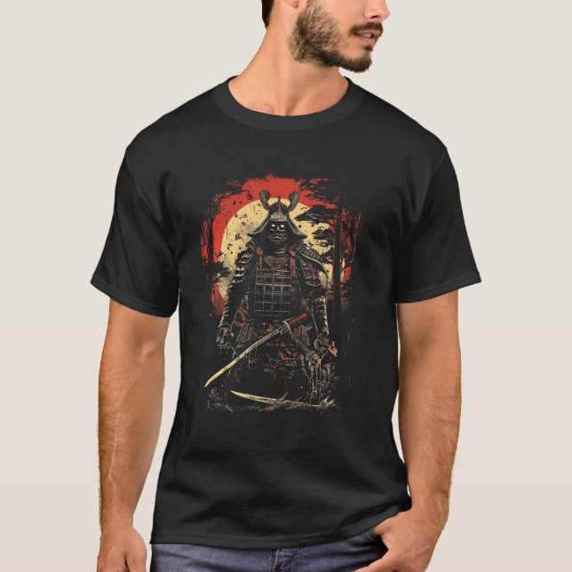 Japanese Kanji Samurai Warrior I Japanese Art Samu T-Shirt (Front)