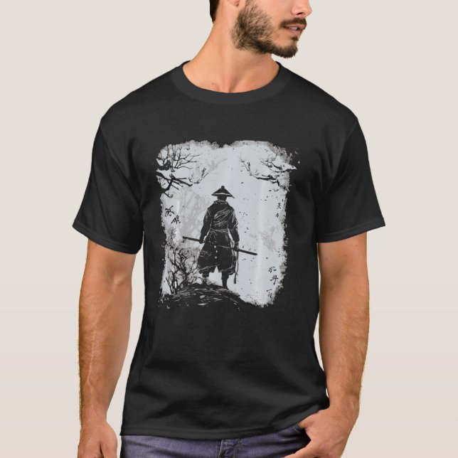 Japanese Kanji Samurai Warrior I Japanese Art Samu T-Shirt (Front)