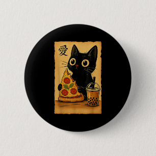 Japanese Kawaii Anime Cat Pizza A Tea Cat Eating P Button