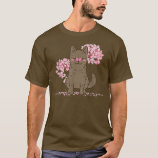Japanese Kawaii Sakura Cherry Blossom Kai Ken Dog T-Shirt