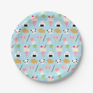 Japanese Kawaii Snacks Paper Plates