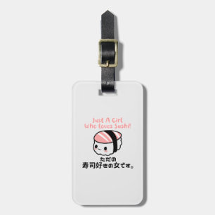 Japanese Kawaii Sushi Pink Travel Luggage Tag