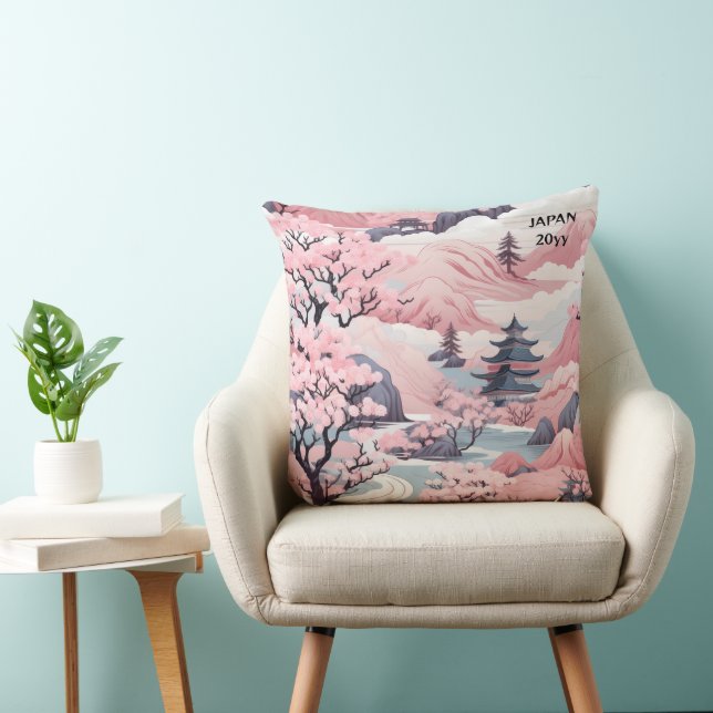 Japanese Keepsake  Throw Pillow (Chair)