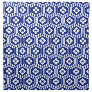 Japanese Kikkō Blue and White Motive Cloth Napkin