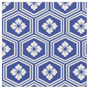 Japanese Kikkō Blue and White Motive Fabric