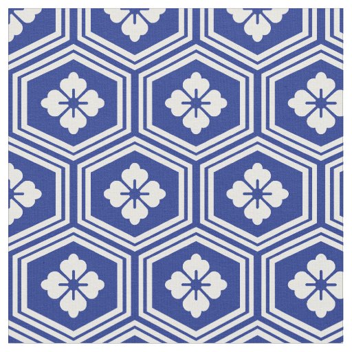 Japanese Kikkō Blue and White Motive Fabric
