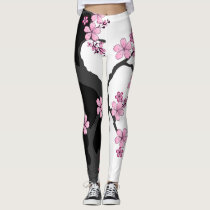 Japanese Kimono Black and White Leggins Leggings Japanese Kimono Black and White Leggins Leggings