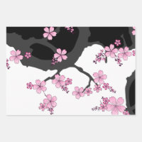 Japanese Art Sakura Traditional Pattern Wrapping Paper Sheets