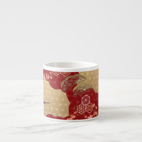 Japanese Kimono Cherry Blossoms Espresso Cup