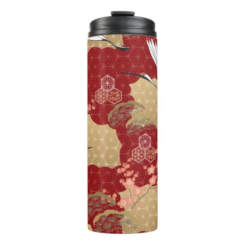 Japanese Kimono Cherry Blossoms Thermal Tumbler