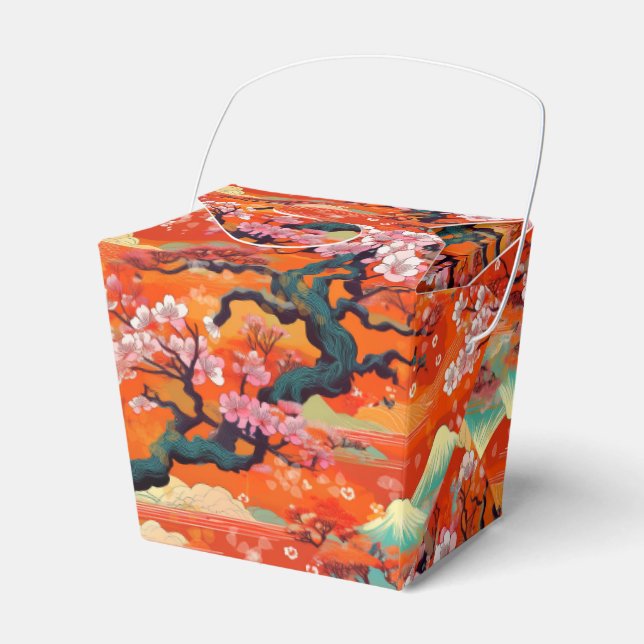 Japanese Kimono Fabric styled Favor box (Front Side)