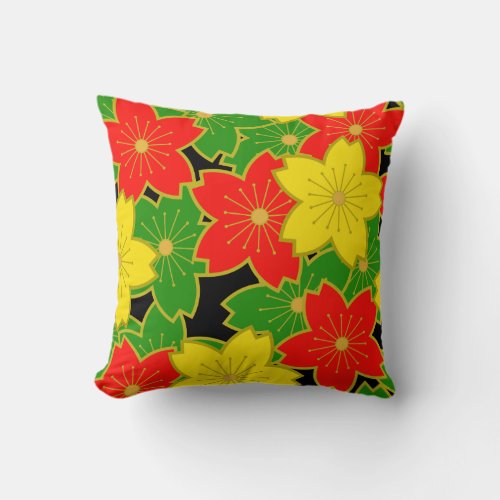 Japanese Kimono Fabric styled Pillow Sakura