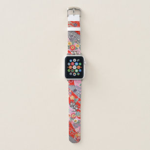 Japanese KIMONO Floral Pattern Apple Watch Band