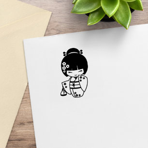 Japanese Kimono Geisha 2 Rubber Stamp