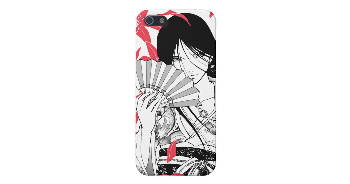 Japanese Kimono Geisha Anime Asian Iphone Case Zazzle Com