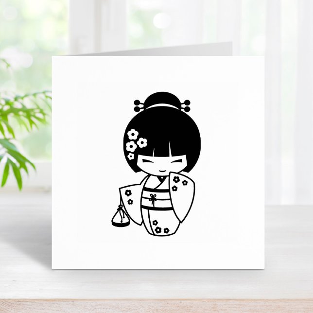 Japanese Kimono Geisha Color Me Rubber Stamp (Creator Uploaded)