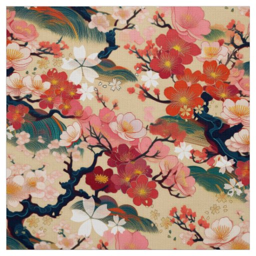 Japanese kimono inspired fabric