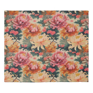 Japanese Kimono inspired fabric pattern Duvet Cover