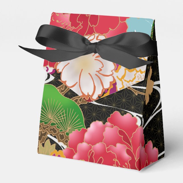 Japanese kimono pattern favor box (Front Side)