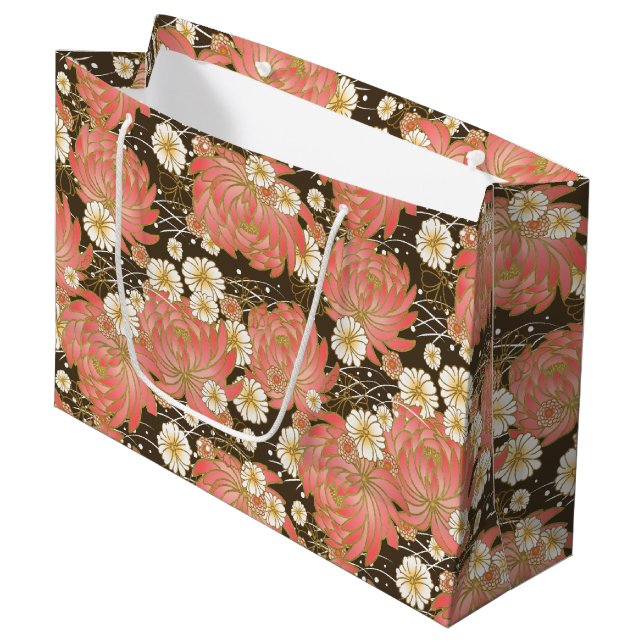 Japanese Kimono pattern Gift bag (Front Angled)