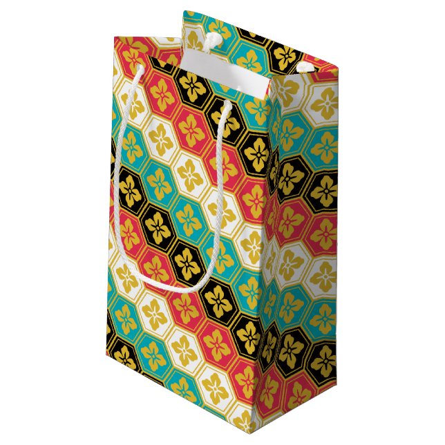 Japanese Kimono pattern Gift bag (Back Angled)