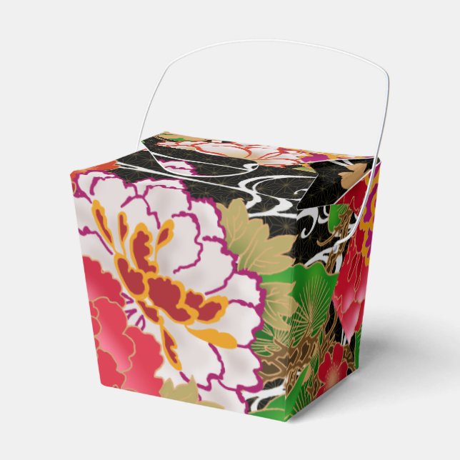 Japanese Kimono pattern Gift bag Favor Boxes (Front Side)