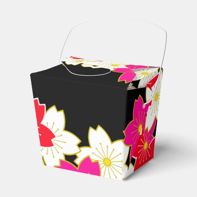 Japanese Kimono pattern Gift bag SAKURA Favor Boxes (Front Side)