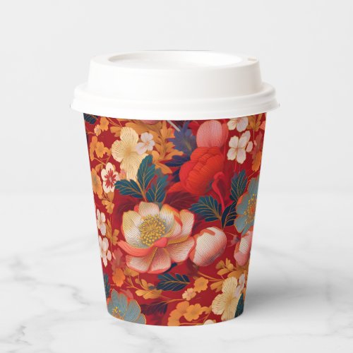 Japanese Kimono pattern Paper Cups