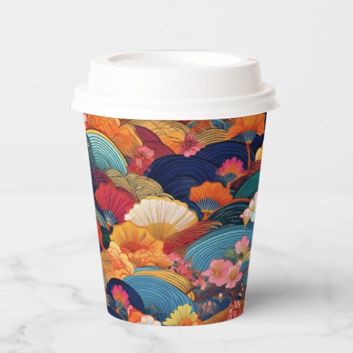 Japanese Kimono pattern Paper Cups