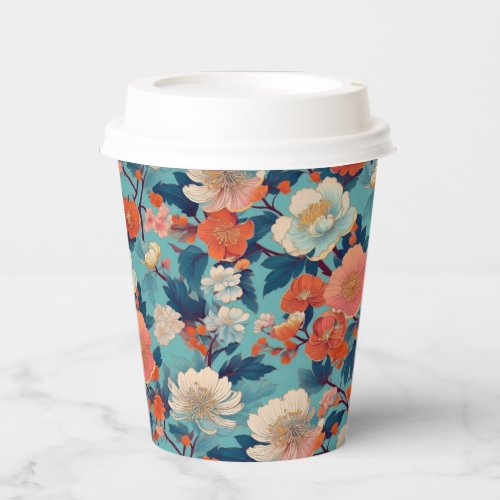 Japanese Kimono pattern Paper Cups
