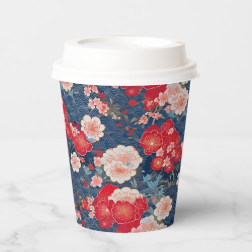 Japanese Kimono pattern Paper Cups