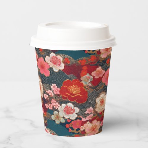 Japanese Kimono pattern Paper Cups