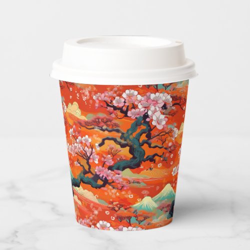 Japanese Kimono pattern Paper Cups