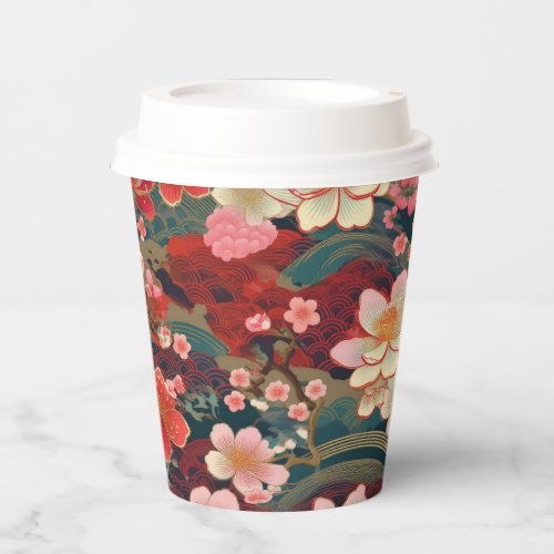 Japanese Kimono pattern Paper Cups