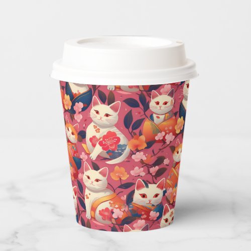 Japanese Kimono pattern Paper Cups