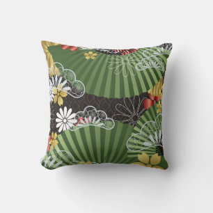 Japanese kimono pattern pillow